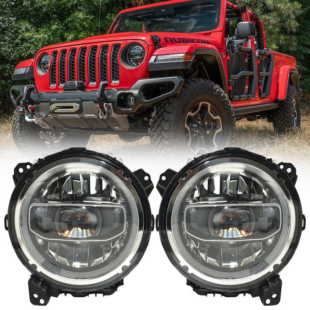 LED Headlight Plug and Play for Jeep Wrangler JL 2018 2019 GladiatorJT 2020-2024