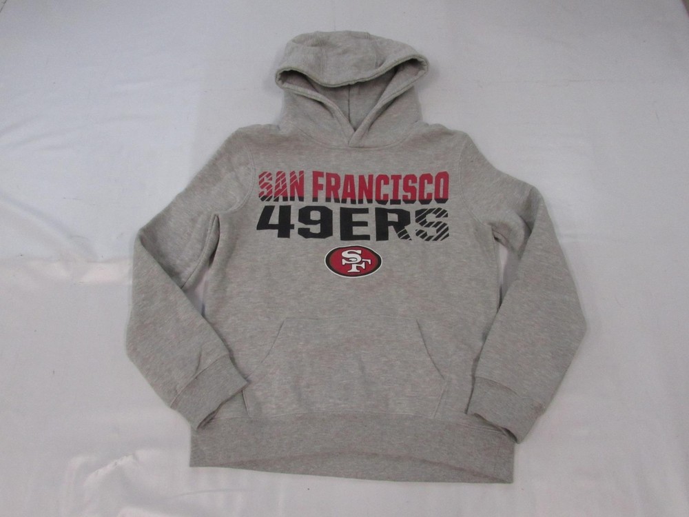 New -Minor Flaw- San Francisco 49ers  Youth Size M Medium Heather Gray Hoodie