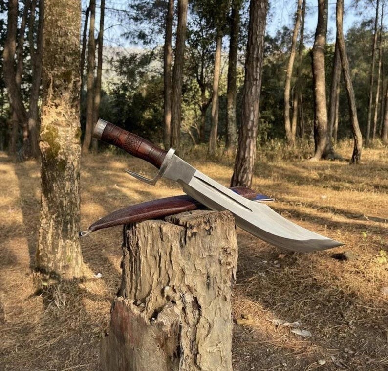 Custom Handmade Carbon Steel Blade Survival Bowie Knife | Hunting Knife| Camping