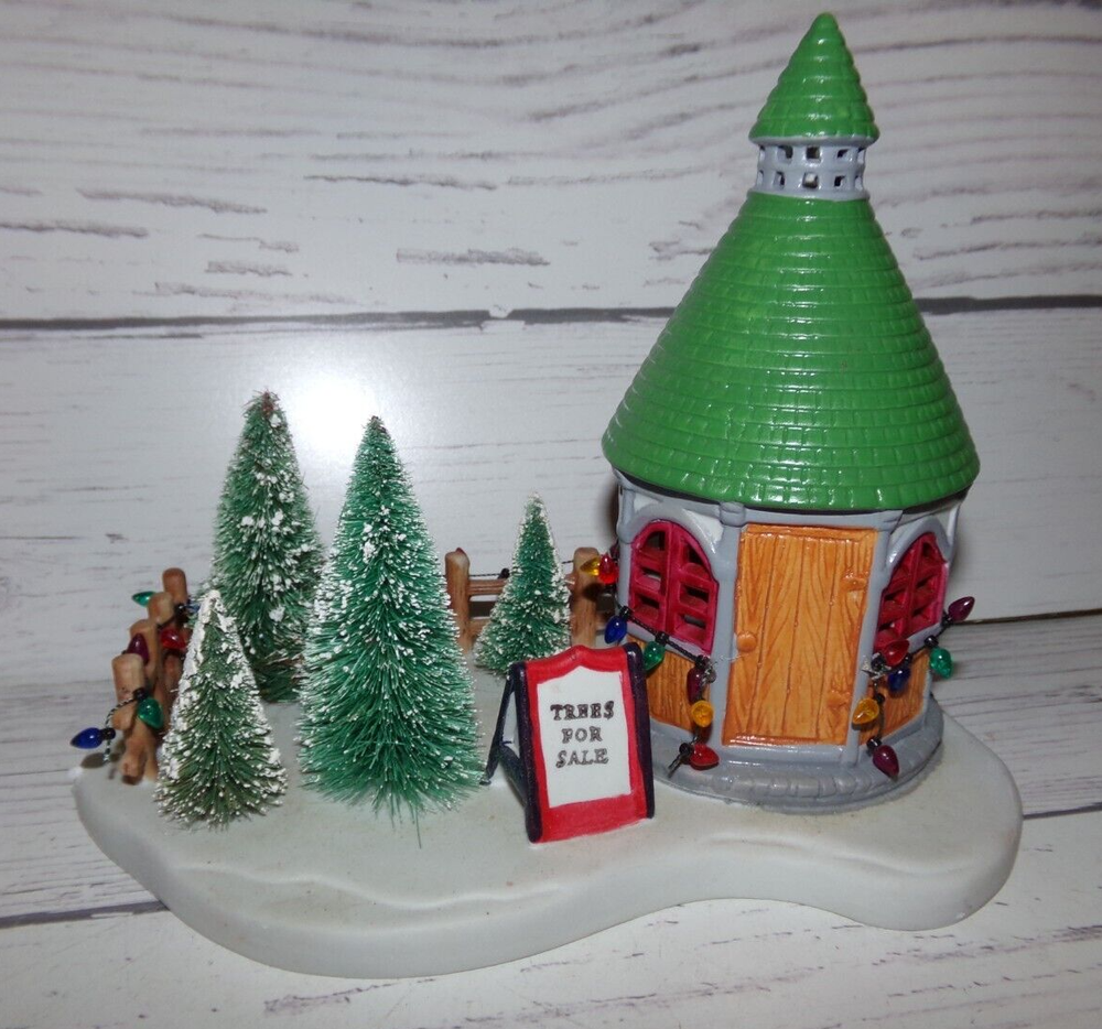 1992 Lemax Dickensville Village Christmas Tree Lot Figurine-image
