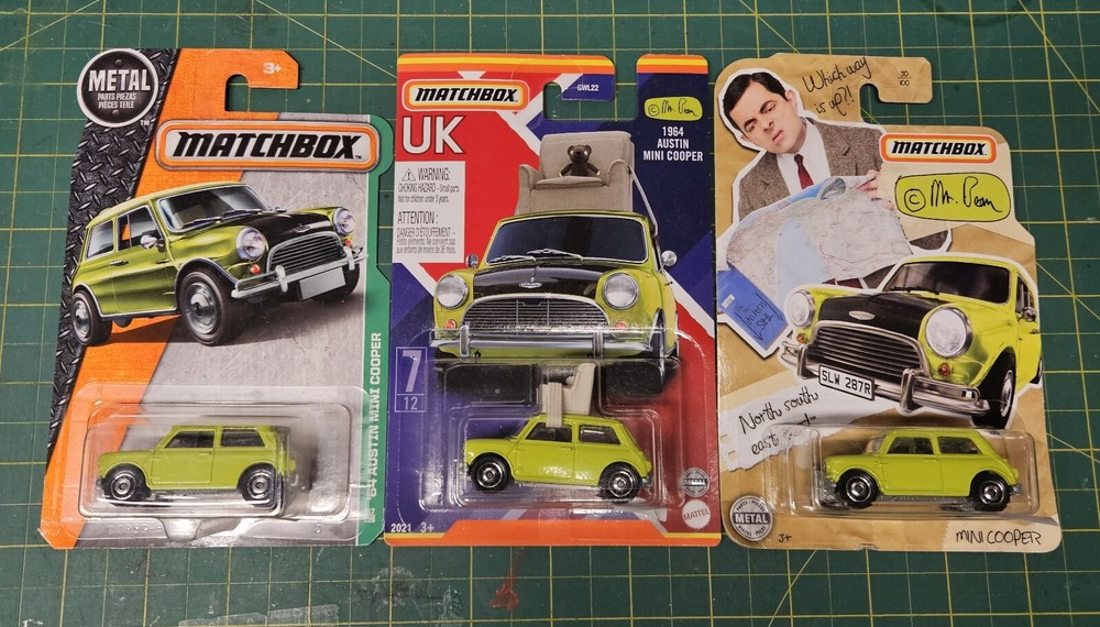 Matchbox Mr Bean 64 Austin Mini Cooper - All 3 Variations