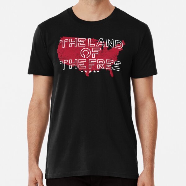 The Land of The Free American Map T-shirt Premium T-Shirt S-5XL