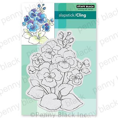 New Penny Black Rubber Stamp PANSIES FLOWERS spring Easter free USA ship