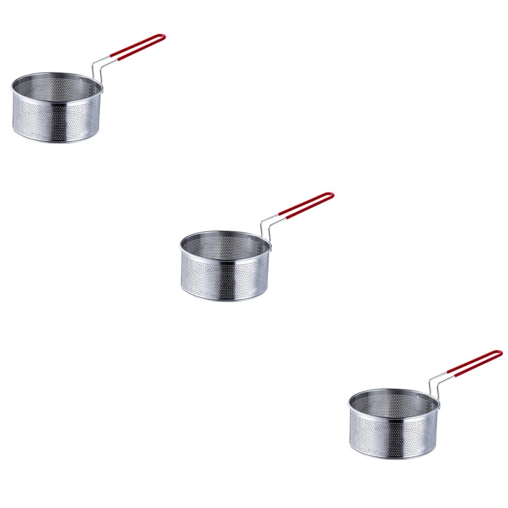3 Pcs Pasta Basket Strainer for Cooking Grease Colander Fried Food Filter