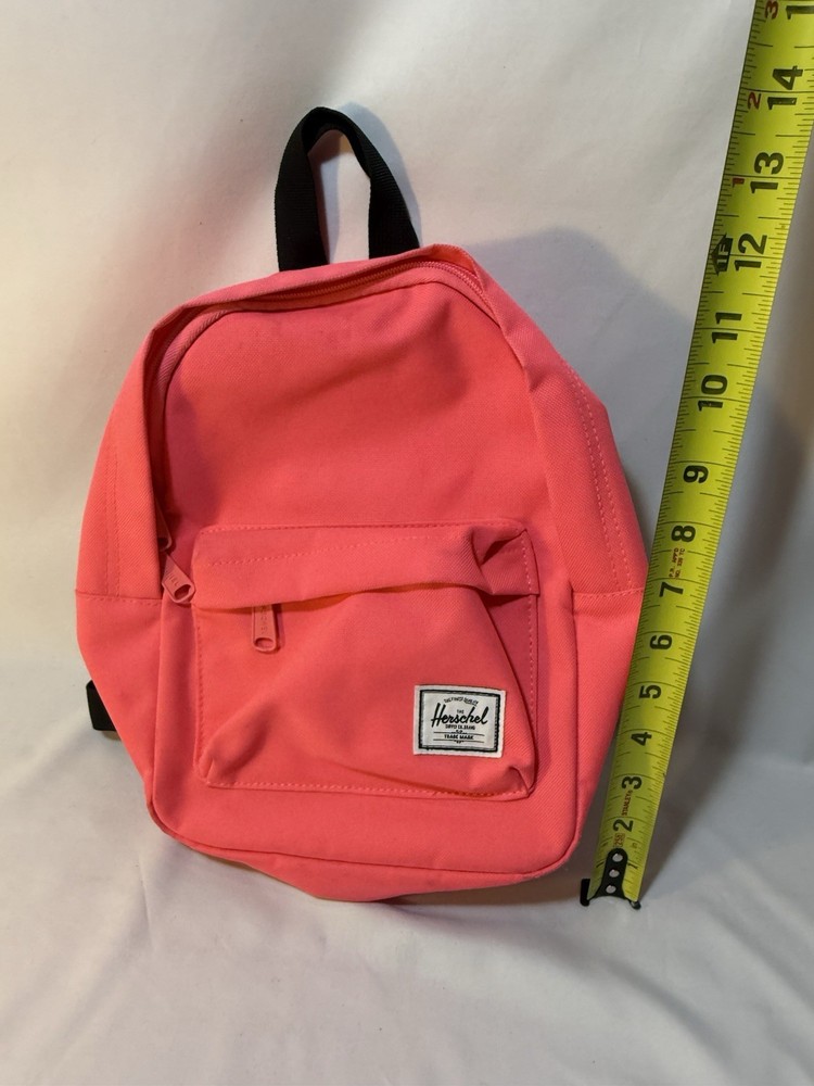 Herschel classic mini backpack Neon Hot Pink With Black Straps