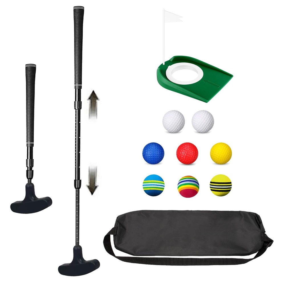 Adjustable Mini Golf Putter Set with 8 Golf Balls, Way Golf Putters for Men W...