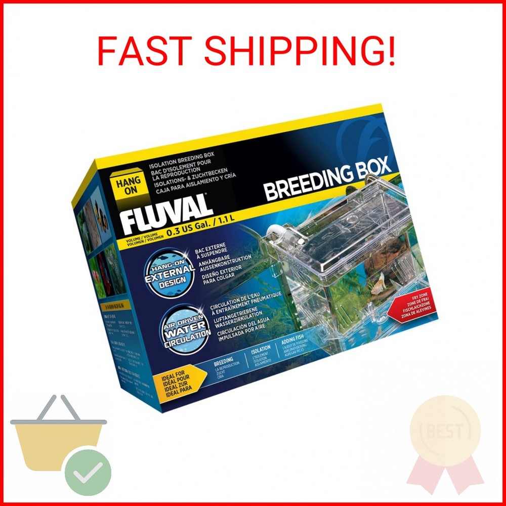 Fluval Medium Multi-Chamber Holding Breeding Box for Aquarium Fish