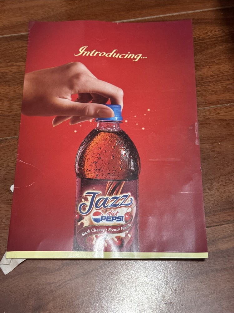Diet Pepsi Jazz 2000s Print Advertisement Ad 2006 POP Up RARE