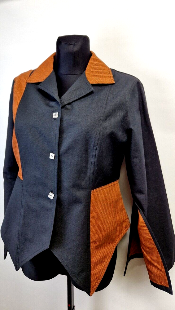 BICHE DE BERE jacket wide sleeves tailored blazer cotton women's L RARE France18