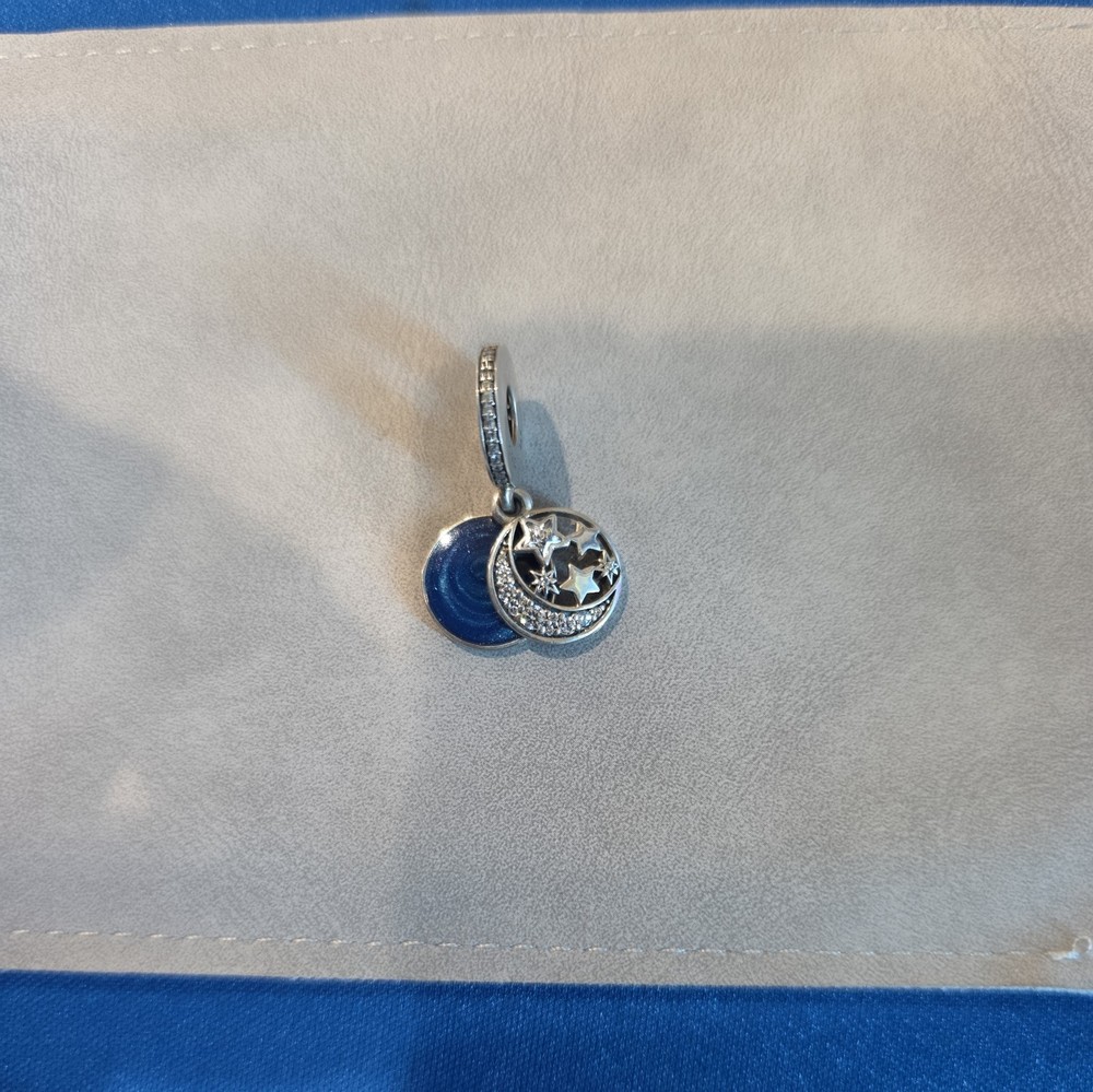 Pandora I Love You To The Moon And Back CZ Charm Preowned Authentic