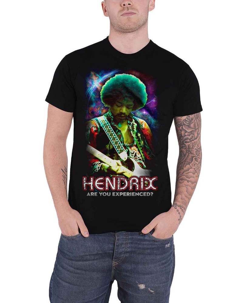 Jimi Hendrix Cosmic Are You Experienced Official Mens Black T-Shirt