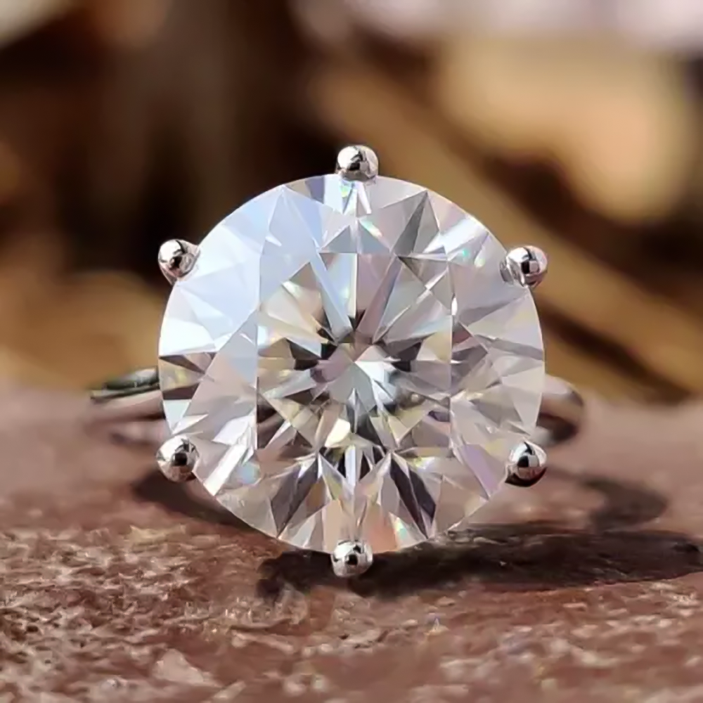 Certified 5.50 Ct White Round Cut Solitaire Diamond 925 Sterling Silver Ring