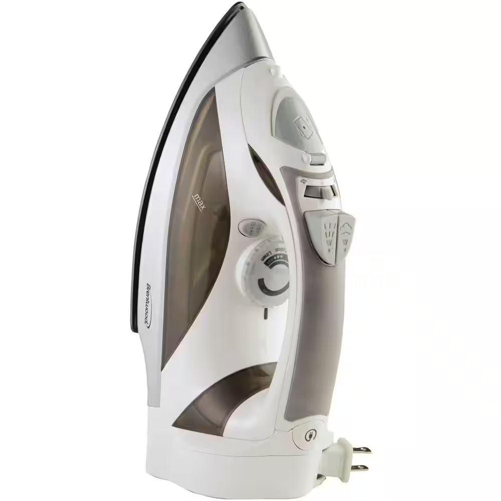 Steam Iron With Retractable Cord | White W Steel W/ W/retractable Sole [white]