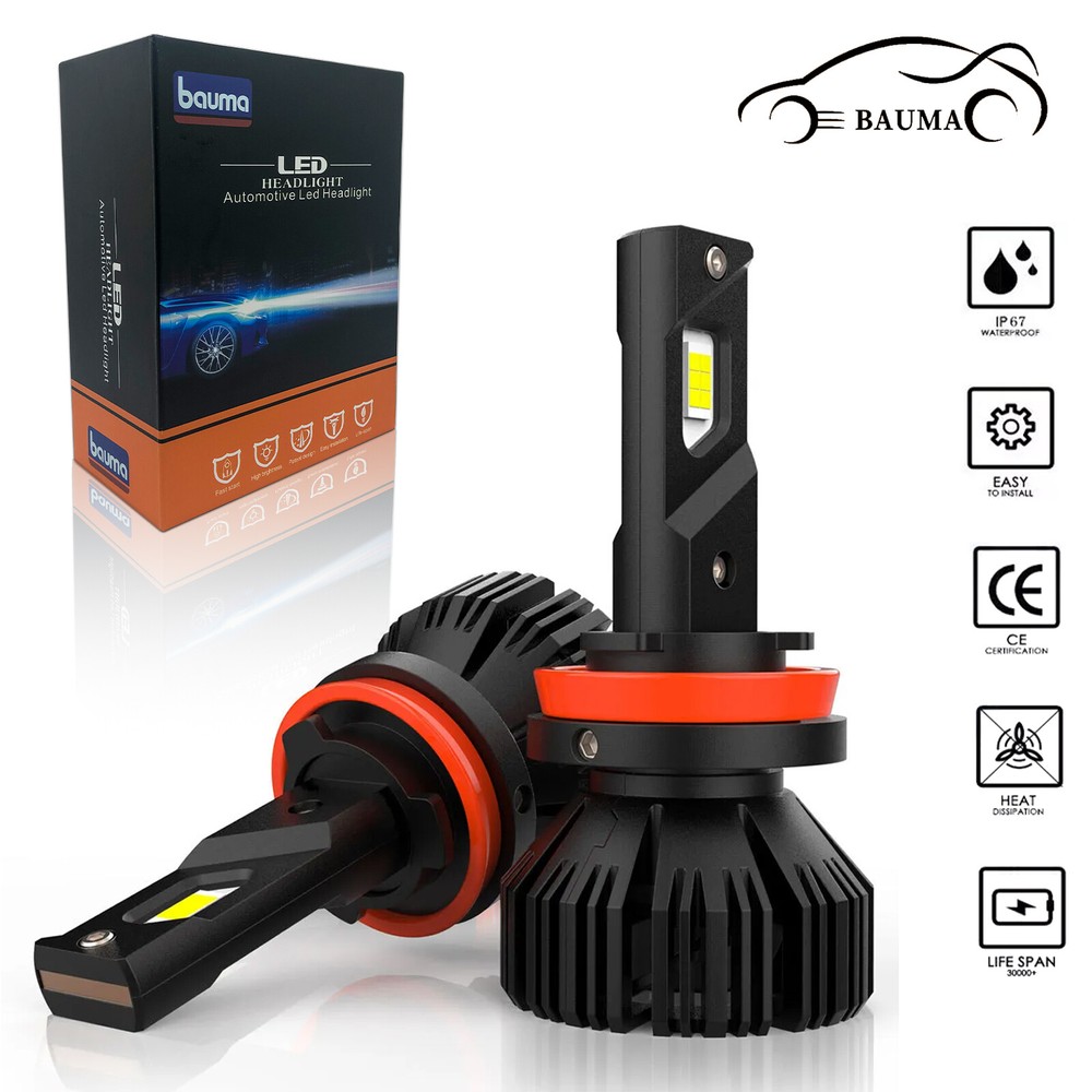 NEW H11 LED Headlight Fog Bulbs White Low Beam Conversion Kit 40000LM Bright