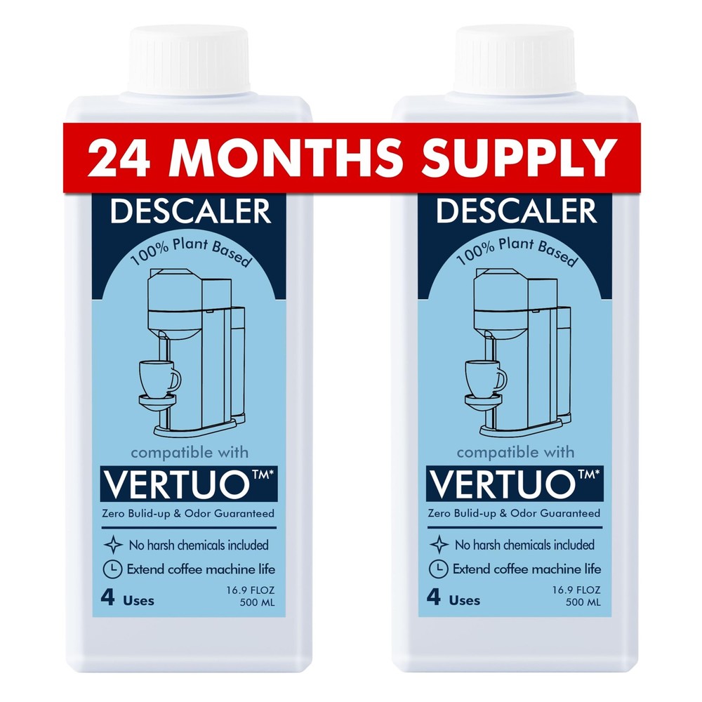 Nespresso Descaling Solution Kit - 2 Bottles 8 Uses for All Machines