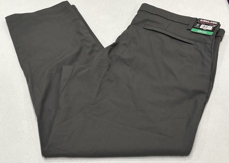 Kirkland Signature Men's Performance Pants, Iron, Size 38X32