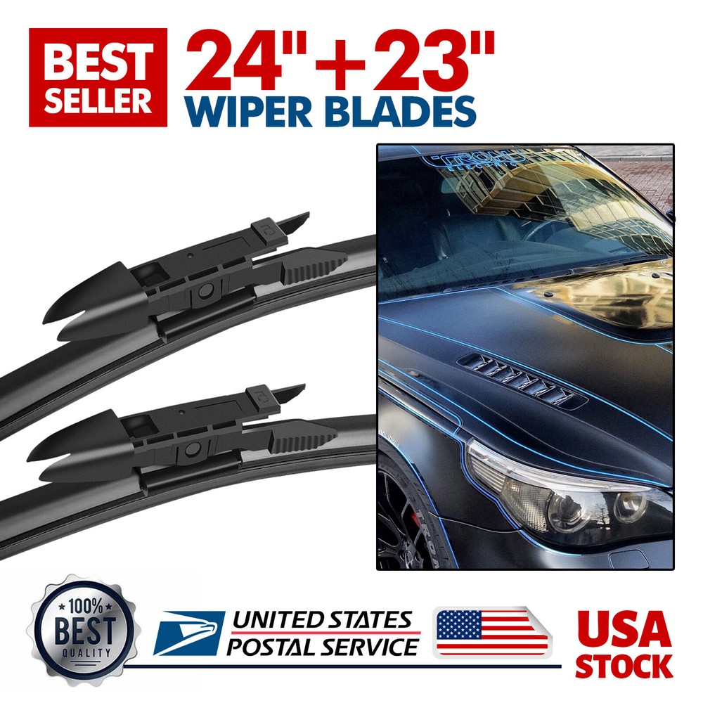 Front Windshield Wiper Blade For 2010 BMW 535i GT One Set of 24''/23''All Season