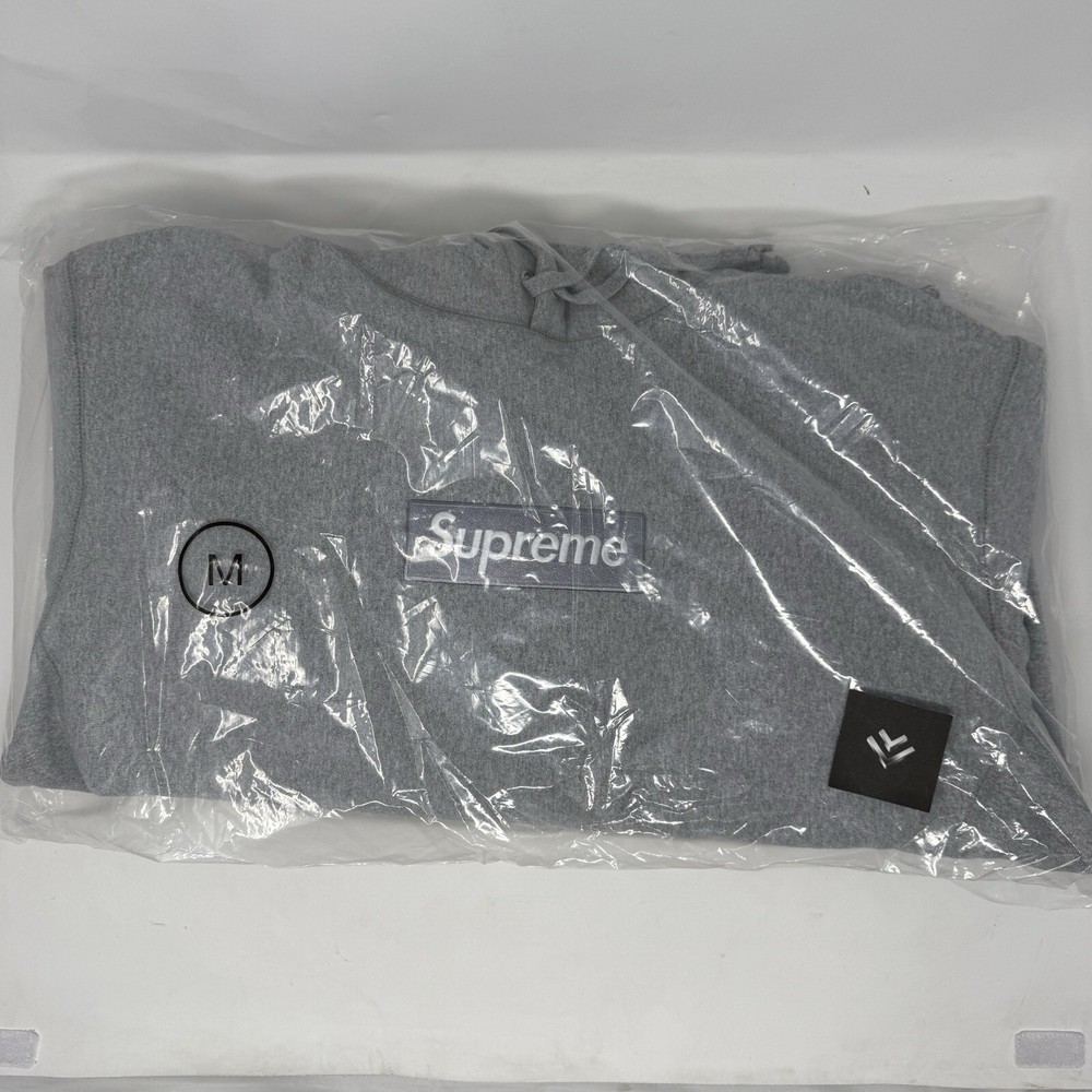 Supreme Box Logo Hoodie FW24 Heather Grey Medium