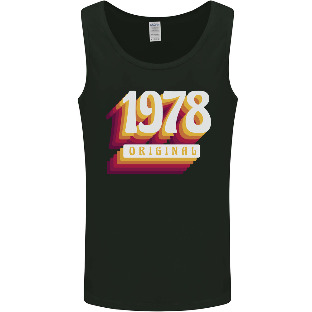 Retro 47th Birthday Original 1978 Mens Vest Tank Top