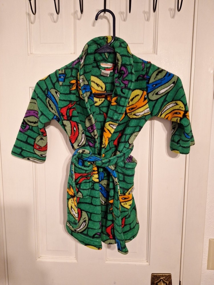 Nickelodeon Teenage Mutant Ninja Turtles Boys Robe Size XS Cute-Cozy-Warm