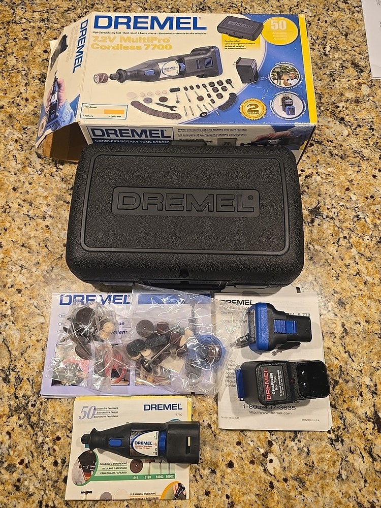 Dremel 7700 Cordless Rotary Tool Kit with 4 Batteries & 3 Chargers