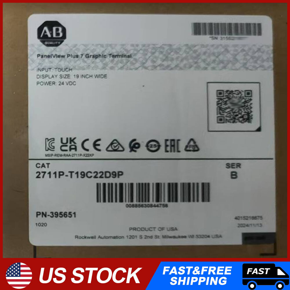 NEW AB 2711P-T19C22D9P /B Allen-Bradley HMI PanelView Plus 7 Graphic Terminal