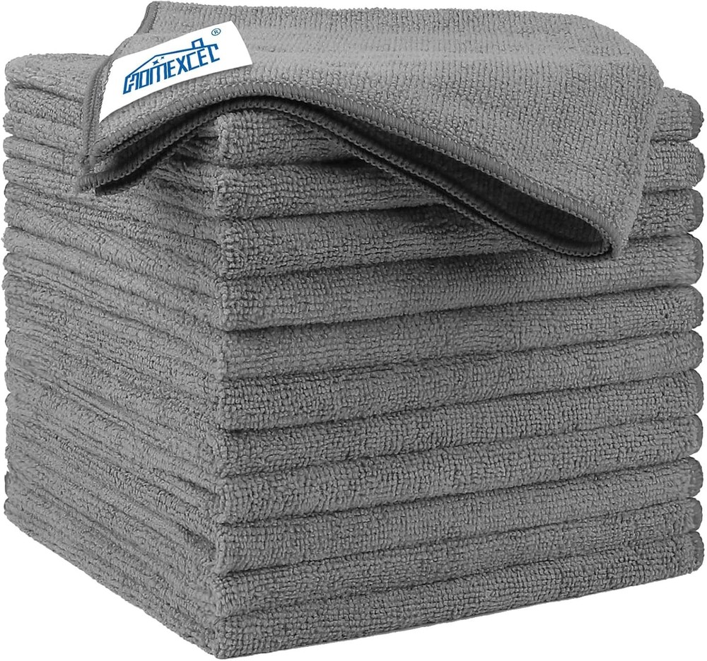 Ultra Absorbent Microfiber Towels 12 Pack for Car Wash Cleaning Streak-Free