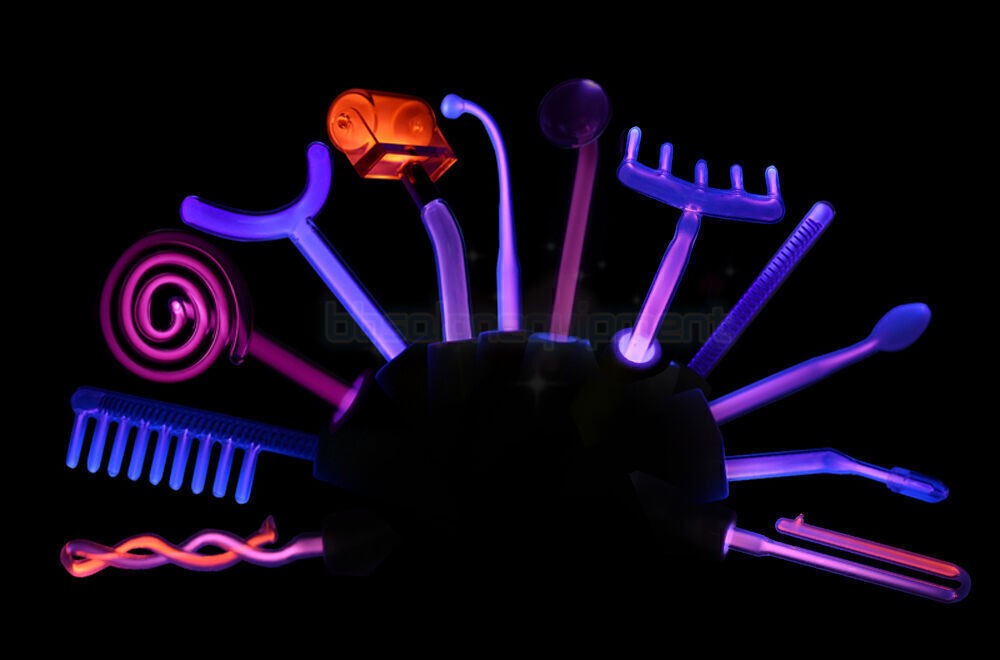 High Frequency Machine Electrode Glass Wand for Facial Care Violet Orange Ray