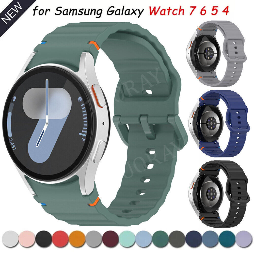 Samsung Galaxy Watch 7/6/5/4/FE 40mm 44mm Soft Silicone Replacement Strap