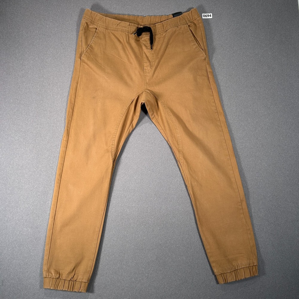 Southpole Men's Tan Brown Flex Jogger Trousers The Movement + Pockets Size XL