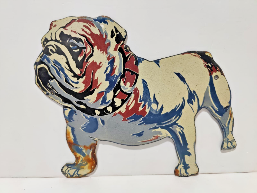 VINTAGE MACK BULLDOG TRUCKS PORCELAIN ENAMEL METAL SIGN SIZE 9