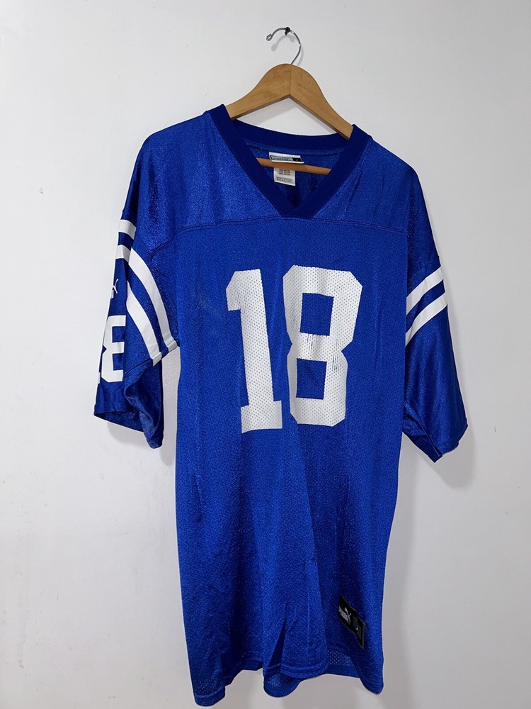 PUMA NFL Indianapolis Colts Payton Manning #18 Football Replica Jersey Mens Sz L