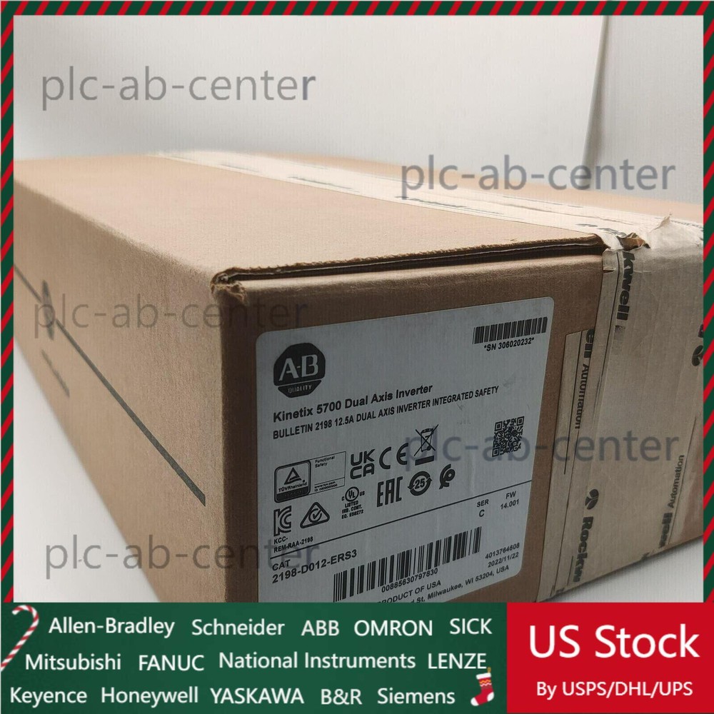 New Sealed AB 2198-D012-ERS3 /C Kinetix 5700 Dual Axis Inverter Module