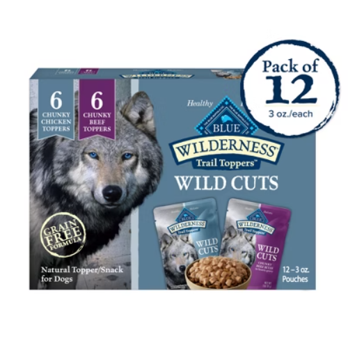 Blue Buffalo Natural Wet Dog Food Chicken & Beef Bites 3oz 12-Pack