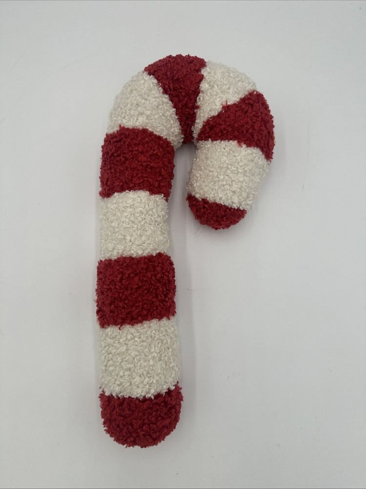 20-Inch Candy Cane Plush Christmas Pillow Holiday Decor