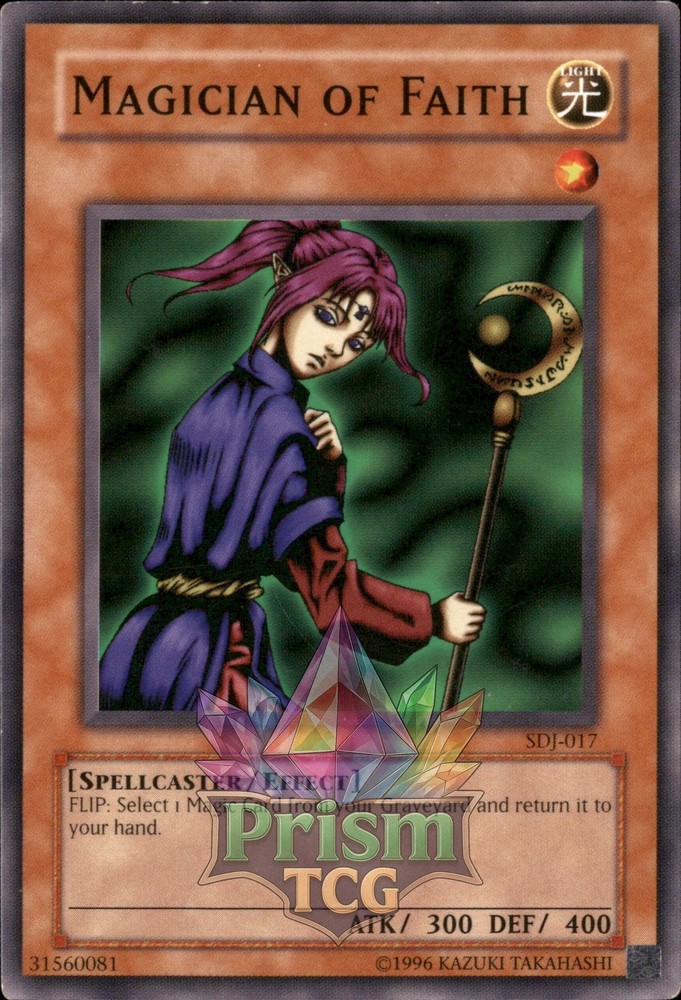 Magician of Faith SDJ-017 Yu-Gi-Oh Rare Trading Card