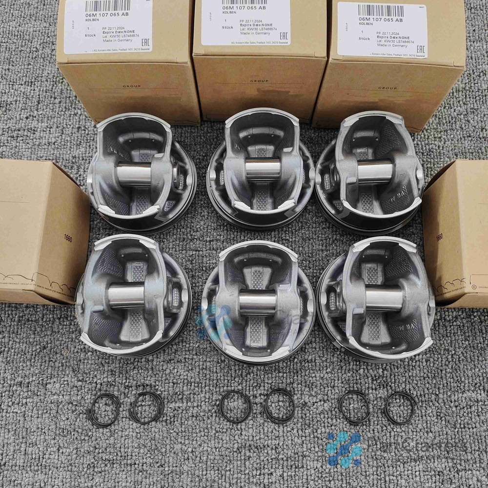 6x Pistons & Rings Set STD Fit VW Porsche Audi S4 B9 S5 A6 A7 Q7 3.0 TFSI EA839