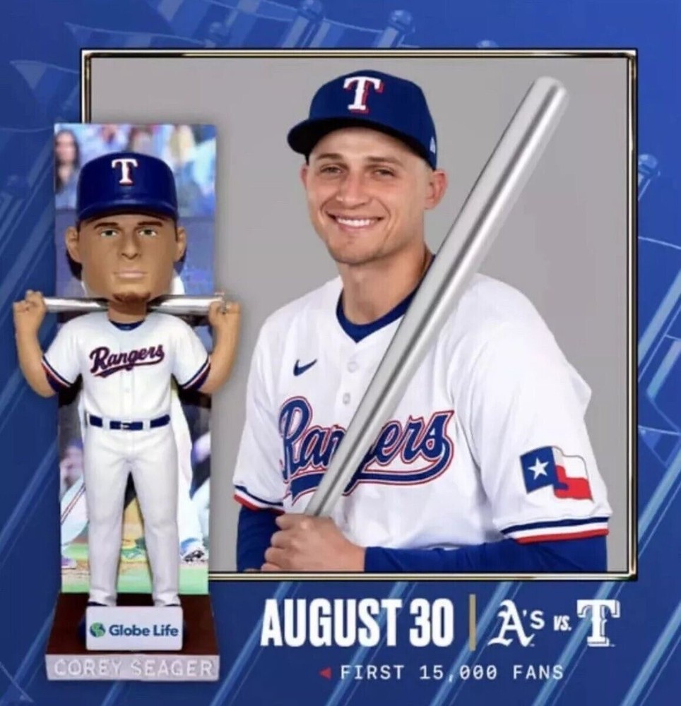 2024 Corey Seager Texas Rangers Silver Slugger Bobblehead SGA 8/30/2024