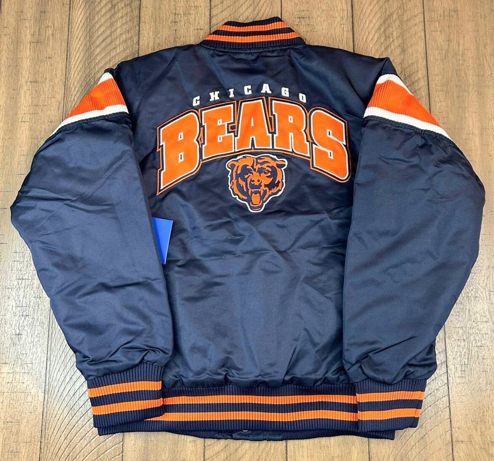Chicago Bears Youth NFL Ultra Game Satin Bomber Jacket - Size S(8)