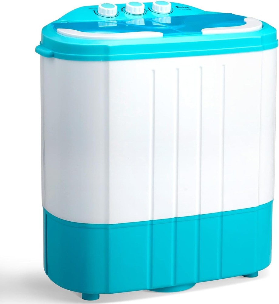 Portable 10LBS Mini Washing Machine with Dryer Combo Compact Twin Tub