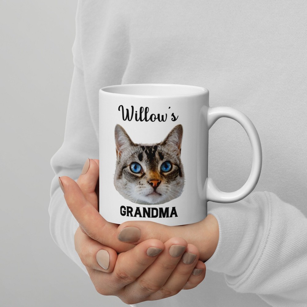 Cat Grandma Gift Personalized Gift For Cat Grandma Cute Cat Mug