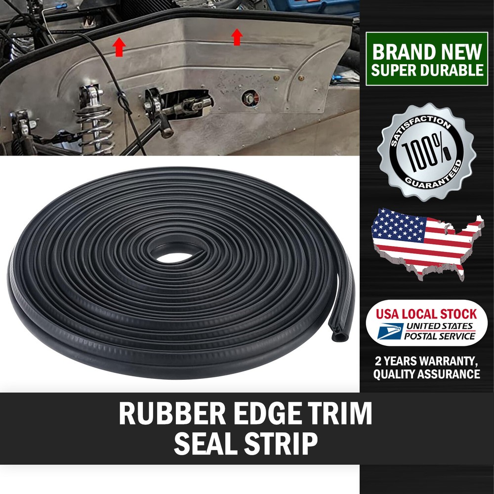 8M U-Shape Car Door Edge Guard Rubber Strip Protector Durable Molding