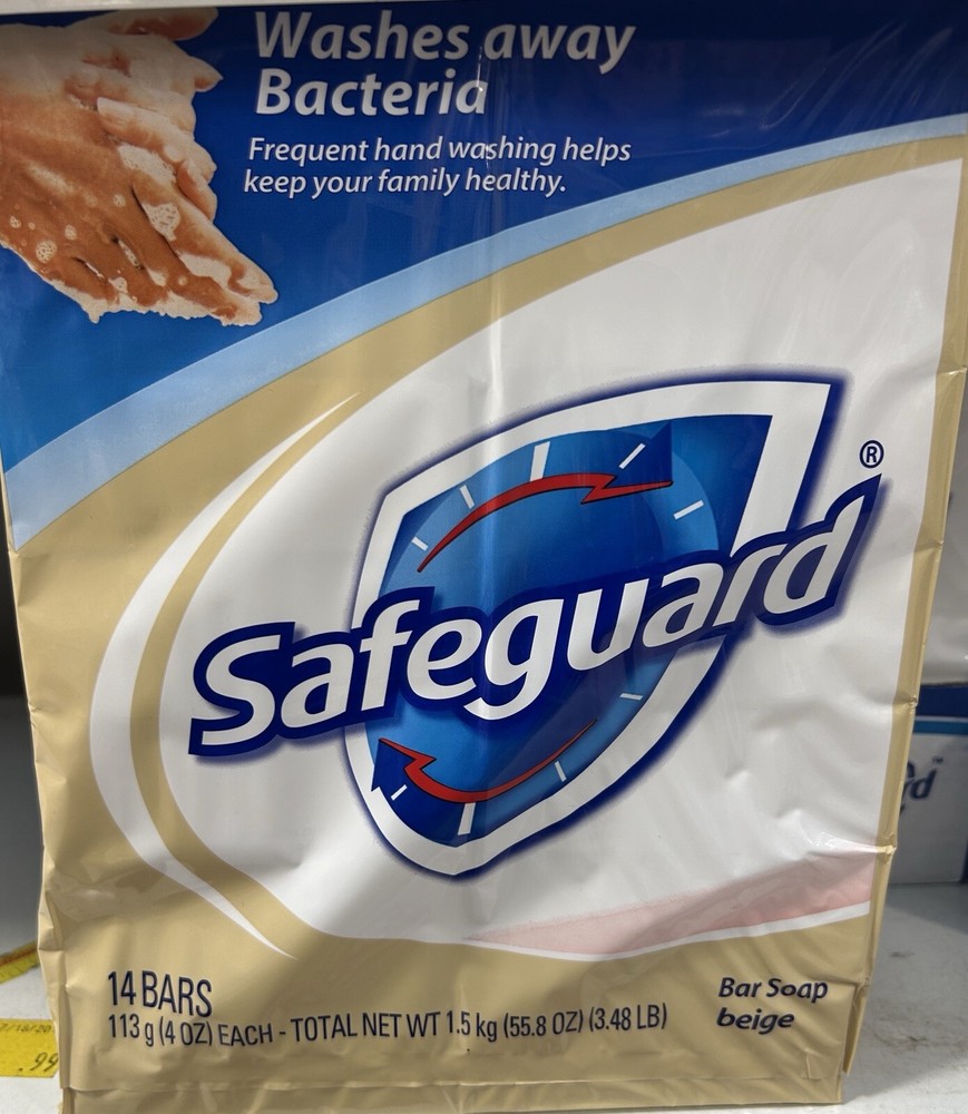 Safeguard 14 Bars 4 oz 113g Beige Antibacterial Body Soap