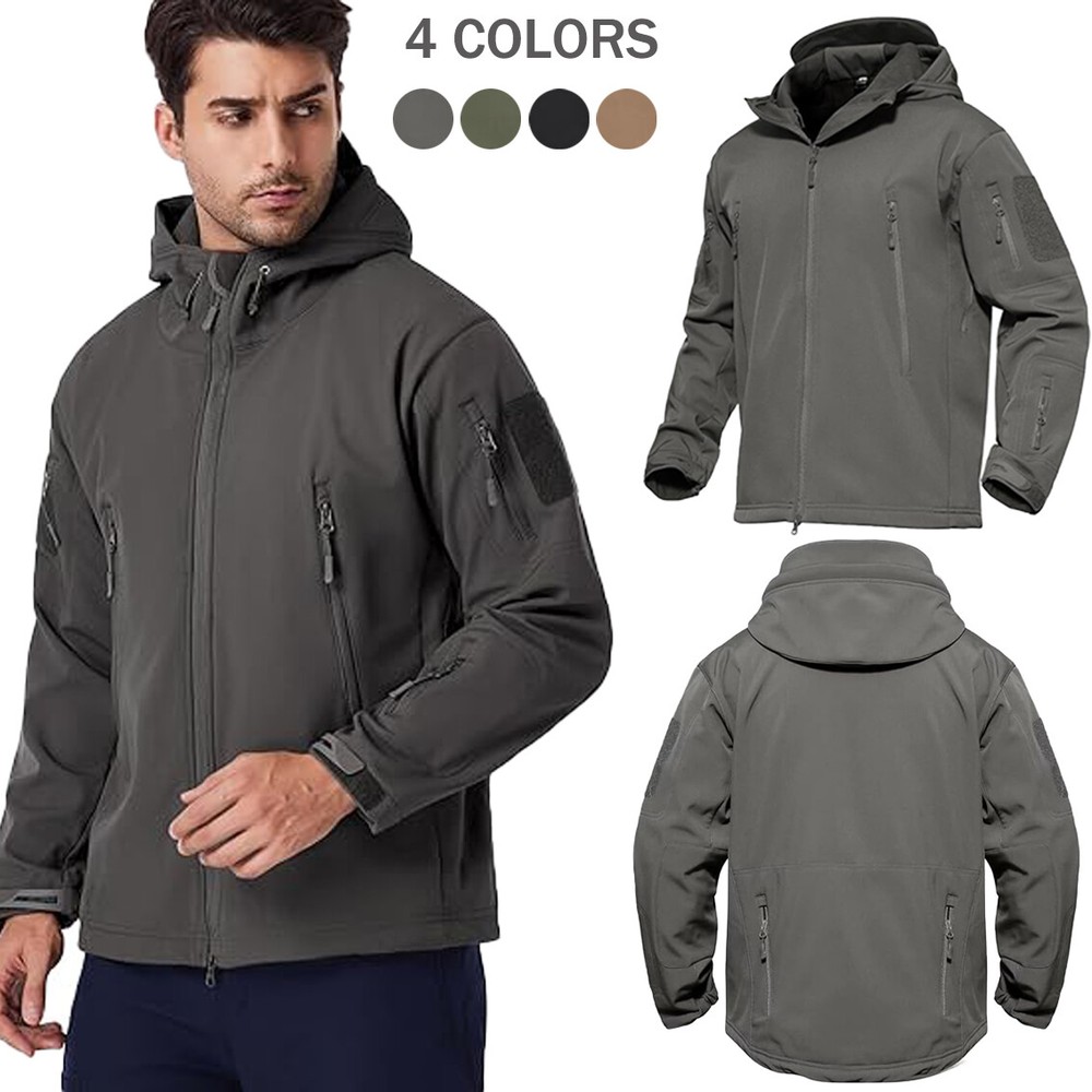 Men's Waterproof Ski Jacket Winter Warm Jackets Snow Thermal Fleece Work Coat US