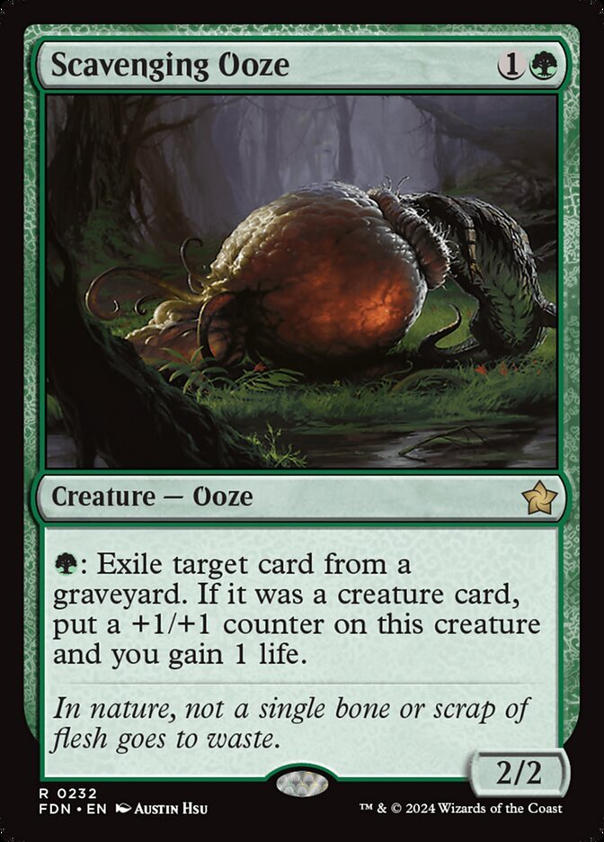 MTG Magic the Gathering Scavenging Ooze (232/789) Foundations LP