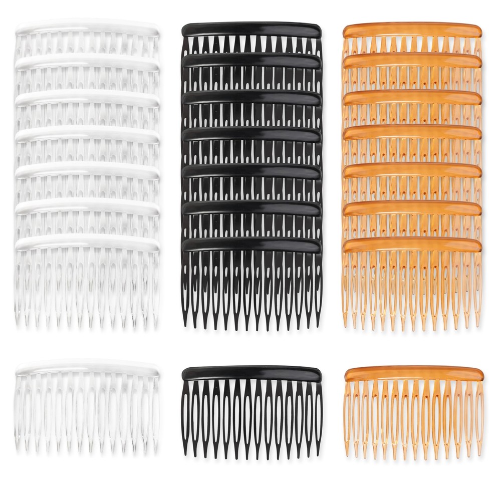 24 PCS Hair Side Combs for Women Fine Thin Hair 14 Teeth Decorative Hair Comb