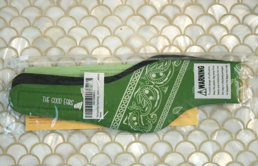 Waterproof Green Ear Protection Headband for Babies & Kids 1-6 Years - NEW-image