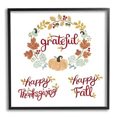 Grateful Thanksgiving Botanical Pumpkin Wreath by He...-image