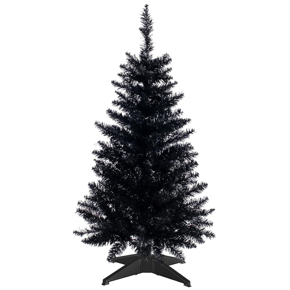 Stunning 3FT Black Christmas Tree – Unlit, Lightweight & Stylish Decor Solution