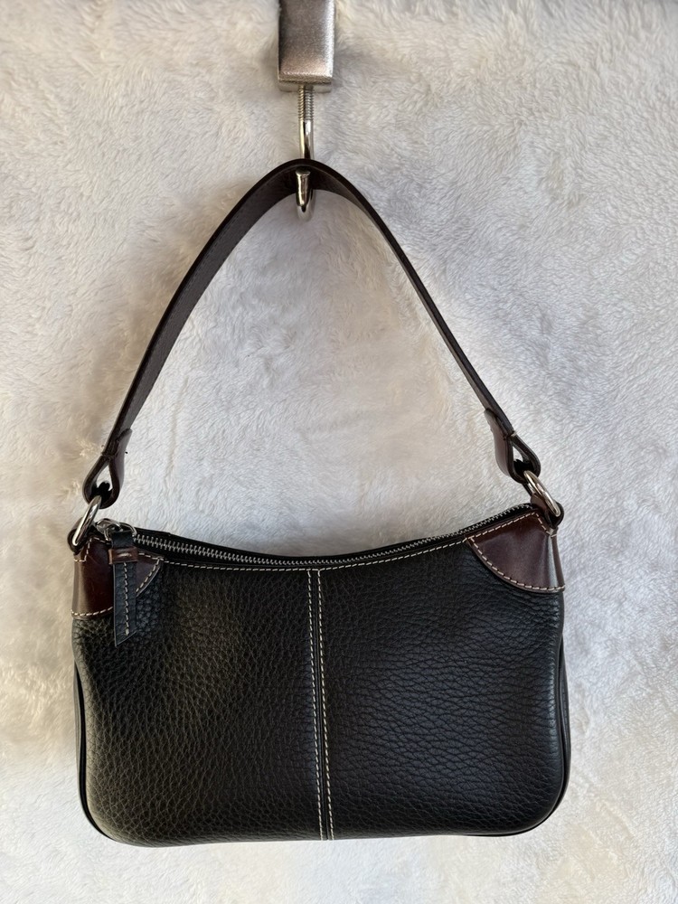 Dooney & Bourke Black and Brown Shoulder Bag